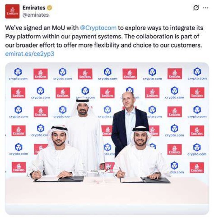 Does Emirates accept cryptocurrency?
