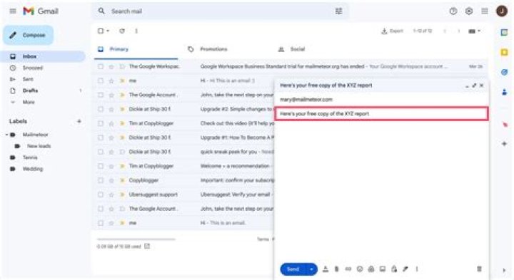 How do I send a Google Doc via email?