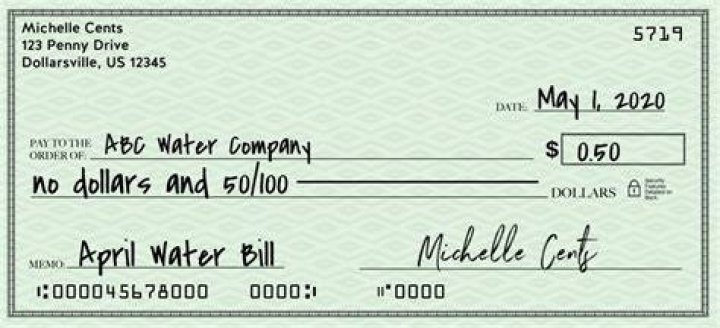 How do you write a check for 60 cents?