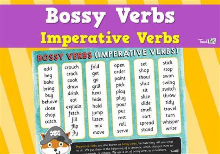 What are imperative bossy verbs?