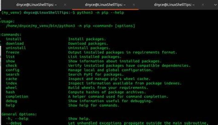 What are pip commands?