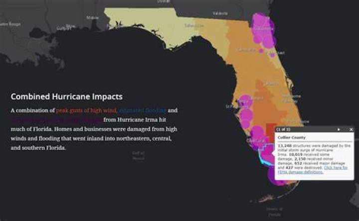 What city in Florida has the most hurricanes?